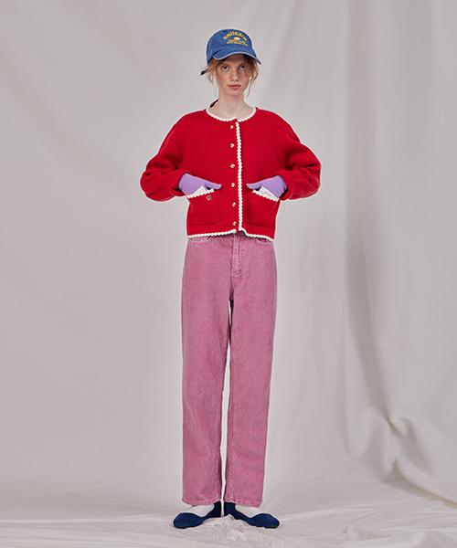 Heint Belle Corduroy Wide Pants_8 Colors_Light Pink
