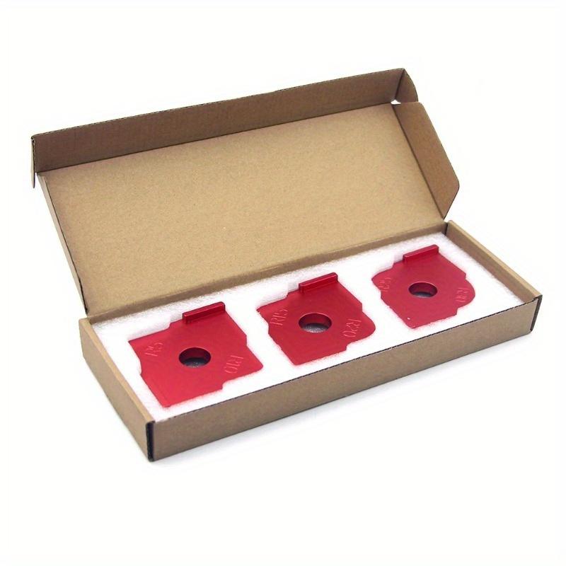 3Pcs Wood Panel Radius R Plate Router Table Bit Corner Jig Trimming Machine Engraving Machine Round Corner Template Kit