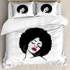 Female Pop Art Three-Piece Quilt Cover Digital Printing Bedding Set Bed Cover