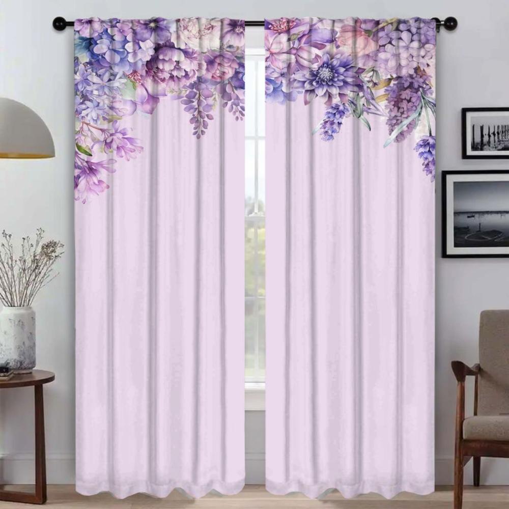 

Маленькие цветы Элегантные шторы для гостиной Украшения на Хэллоуин Разделительная тюль для спальни Затемняющие шторы Жалюзи W50xH70cmx2pcs-CL