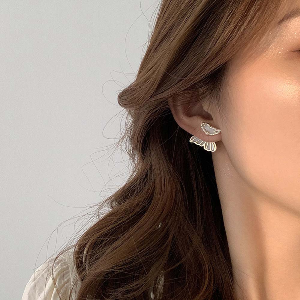 

Geometric Korean Girls Women Stud Earrings Diamond Fashion Jewelry Butterfly Earrings золотой