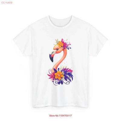 Pretty Floral Flamingo T Shirt Animal Lover Boho Watercolor Art Size S 5x Vintage Fashion Unisex Slightly Streetwear
