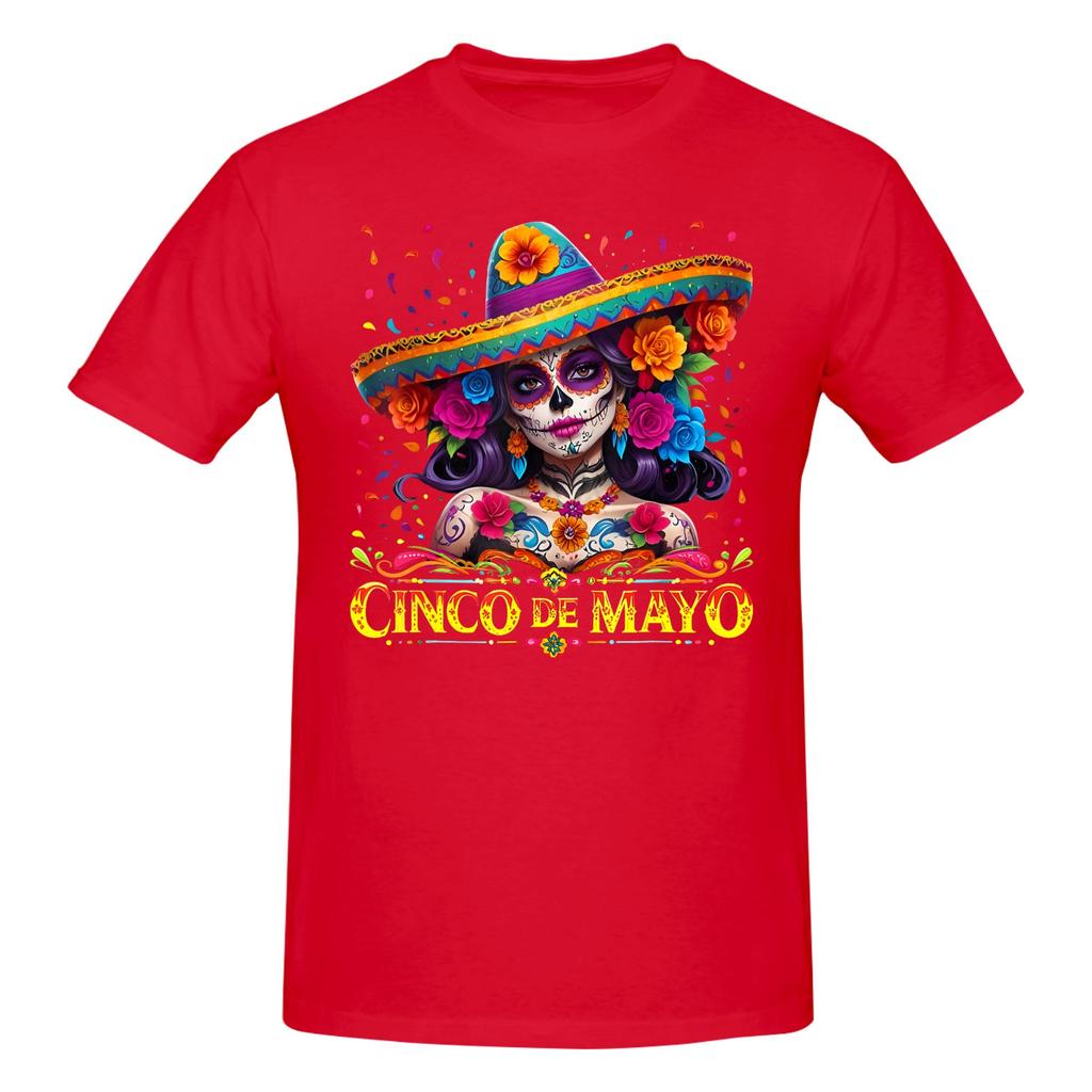 Piece La Catrina Funny Graphic Cotton TShirt Cinco De Mayo Tees Tops For Unisex