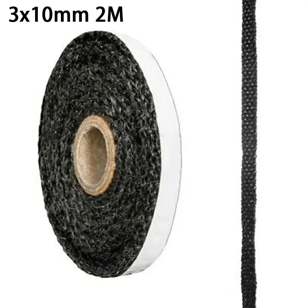 

Black Flat Stove Fire Rope Door Glass Seal Durable Fireplace Supplies Wood Burning High Temperature Resistance Home Winter
