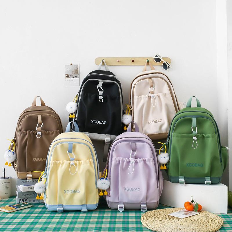 Backpack new high-value large-capacity junior high school student schoolbag women's fashion sports leisure backpack