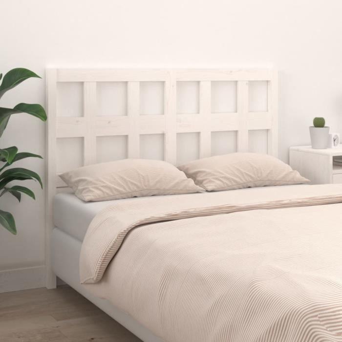 VidaXL Tête de lit Blanc 145,5x4x100 cm Bois massif de pin 818921