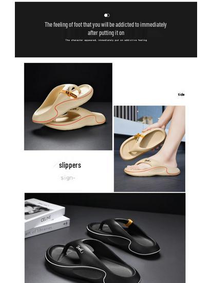 Men's Summer Flip-Flops: Cool, Non-Slip, Soft Sole, Deodorant Sports Sandals for Beachwear