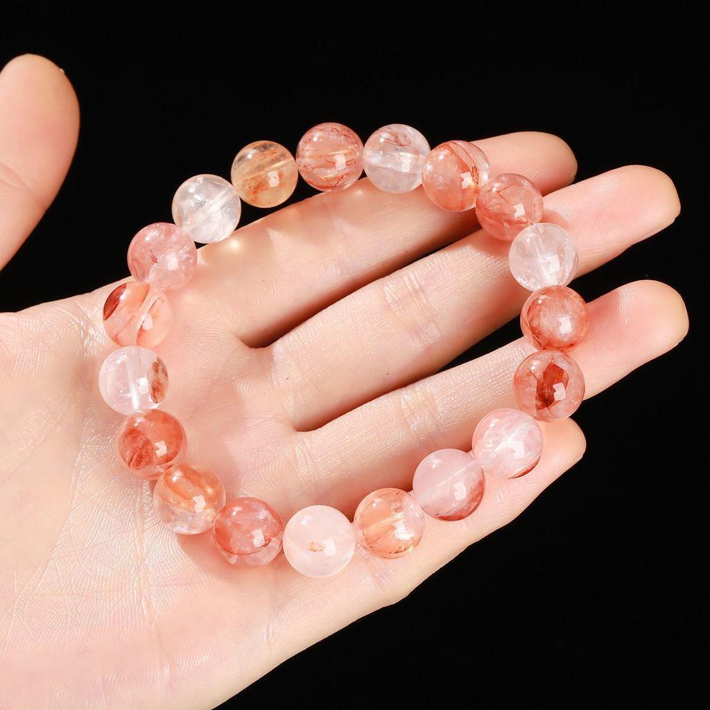 Women's Two-Color Koi Flower Crystal Bead Bracelet - High Quality Accessory