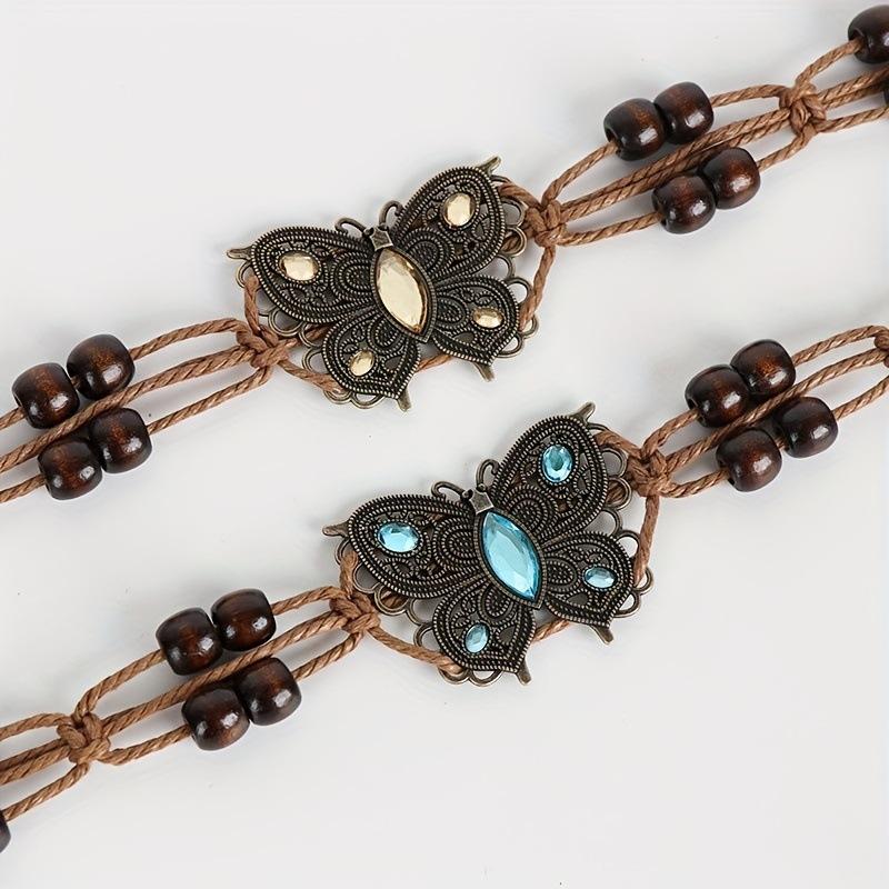 Bohemian Belt, Hand-woven Belt, Ethnic Style Turquoise Waist Chain, Retro European and American Belt