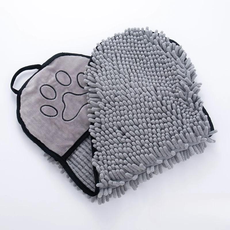 Super Absorbent Pet Bath Towel Quick-drying Cat Towels Convenient Soft Bath Robe Dry Pet Cleaning Washcloth Dog Accessories