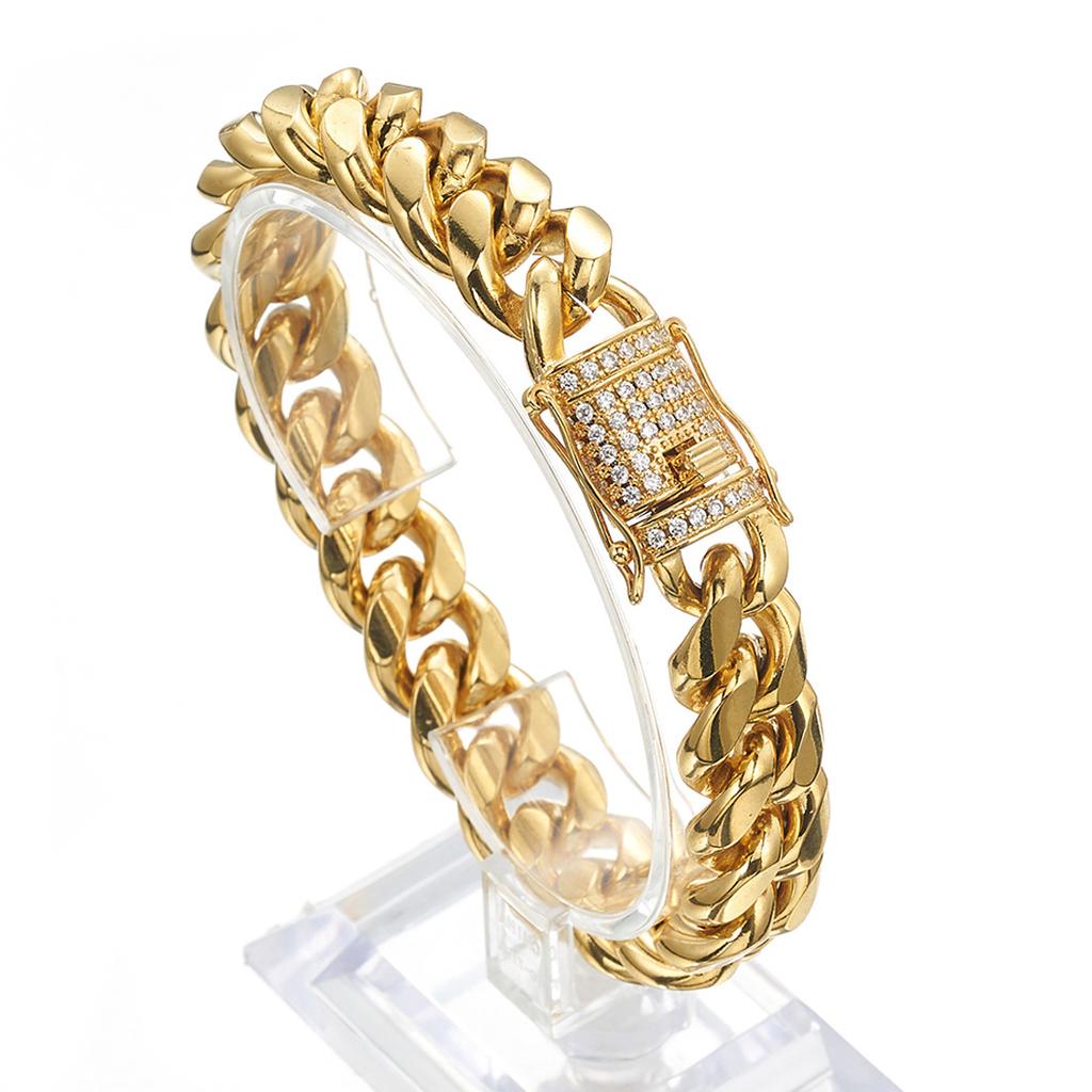 Fashion Trend Classic Men's Zircon 18K Bracelet Jewelry Party Accessories Gift