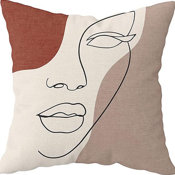 Abstract Pillowcase Sunset Sunrise Line Modern Art Minimalist Living Room Sofa Bay Window Pillow Geometry