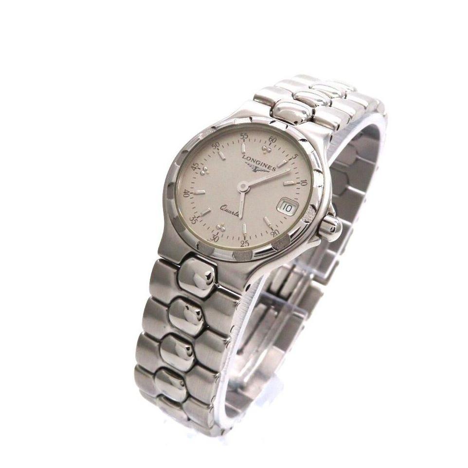 Used [Conquest] LONGINES Watch Silver Ladies Extremely Good Condition