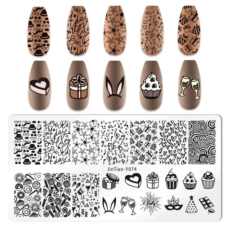Nagelstempelplatten mit Schlangen- und Leoparden-Motiv, englische Buchstaben, Liebe, Herz, Blätter, Blumen, Design, Druckplatten, Nagelkunst, Schablone, Stempelwerkzeug