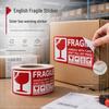 Caution: Fragile Handle with Care Stickers - English & Chinese, 90x50mm, Glass Transport Warning, Do Not Crush