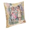 Victorian Angel Square Pillow Cover Home Decorative Vintage Angel Cushion Cover Throw Pillow For Sofa Double-Sided Printing