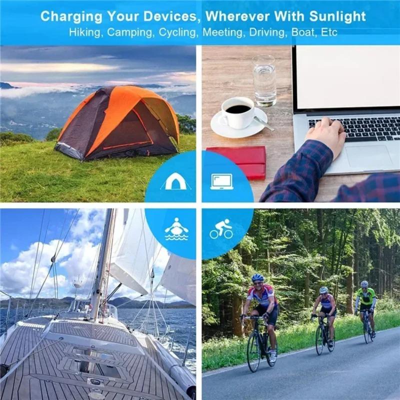 20W Monocrystalline Silicon Solar Panel Folding Bag for Outdoor Portable Mobile Phone Charging and Power Generation Photovoltaic Panel