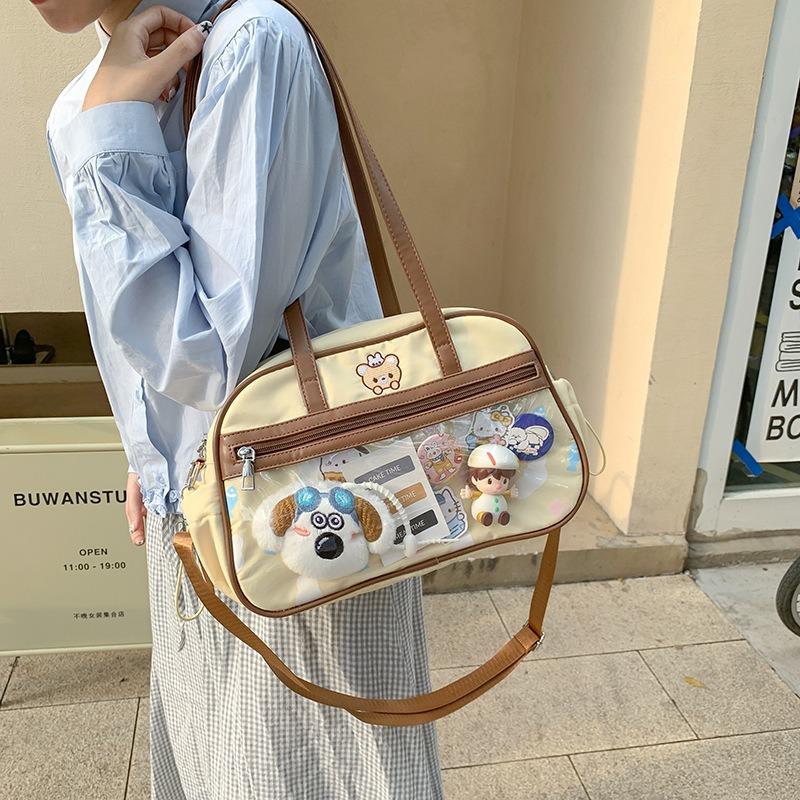 Cartoon Small Food, Cute Transparent Shoulder Messenger Bag, Two-dimensional Baby Bag, Daily Tote Bag.
