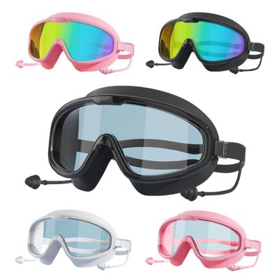 High Definition Anti Fog and Waterproof Women's Large Frame Swimming Goggles Professional Men's Swimming Goggles Safety Lenses
