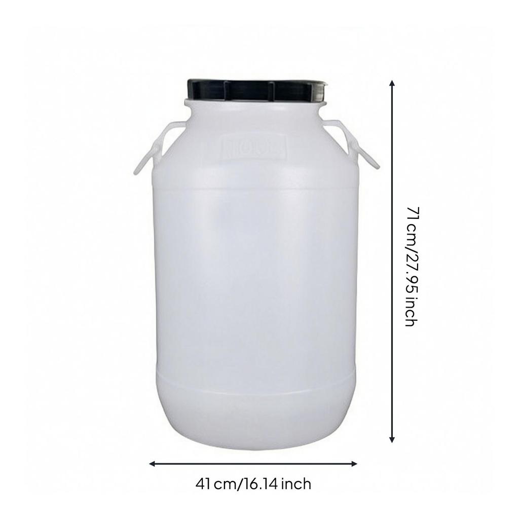 FoodGrade Barrel with Lid | Secure Lidded Opening, Food Grade Storage Barrel, for Utility Room White