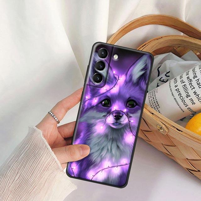Roztomilý liščí zvířecí pouzdro na telefon pro Samsung Galaxy S24FE S23 5G S20 S21 FE S25 S22 Ultra S24 Plus Pouzdra Měkký TPU Silikonový kryt Lišky