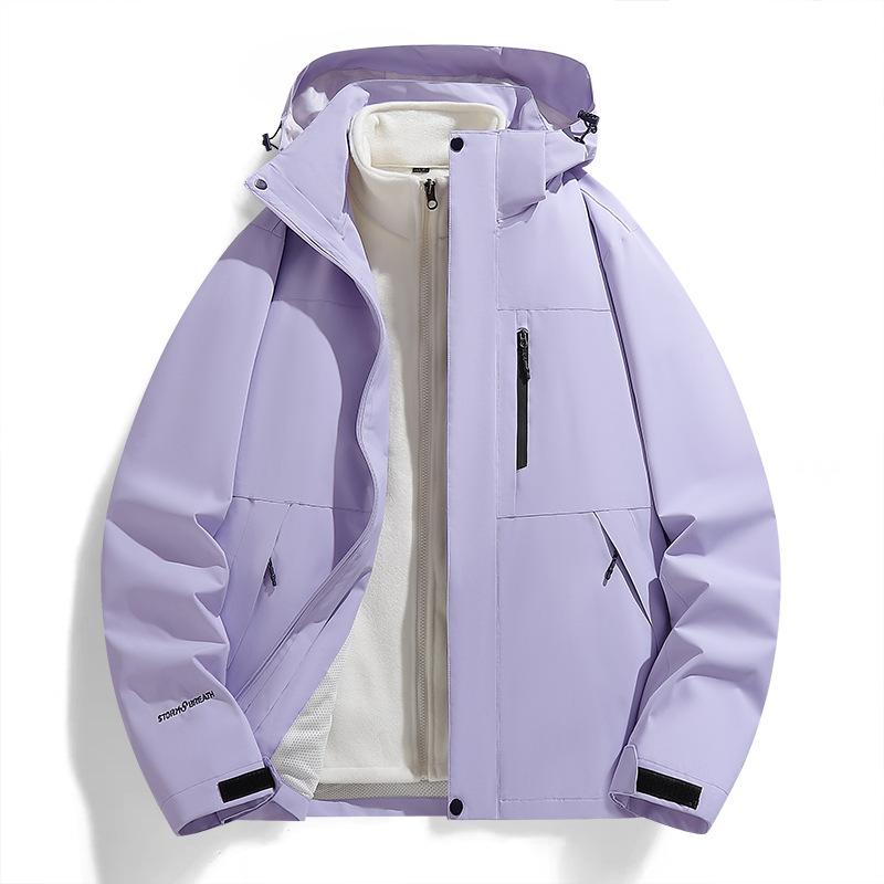 Shock-up Jacket Men and Women Jacket Winter Outdoor Three-in-one Removable Two-piece Set Mountaineering