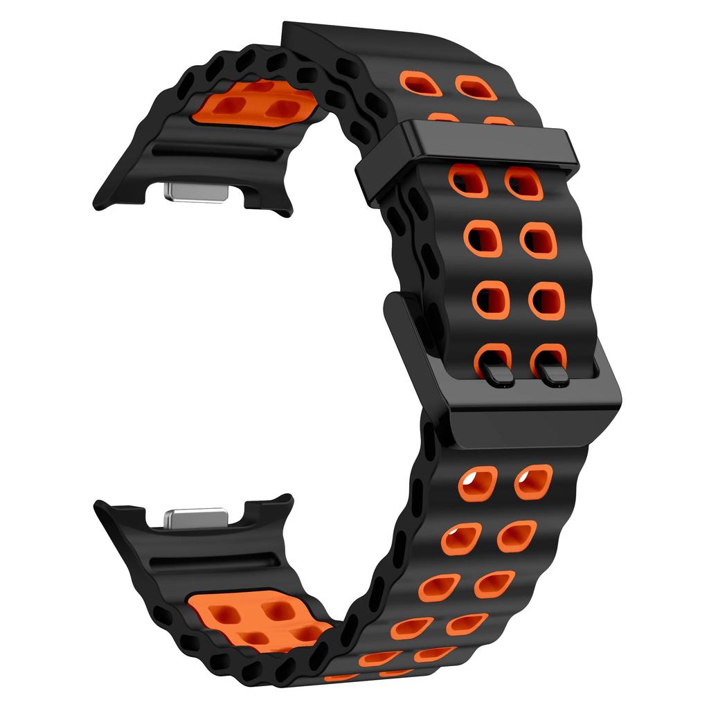 For Samsung Galaxy Watch 8 Strap 40mm 44mm Two color Sport silicone Marine belt Bracelet correa Galaxy Watch 8 classic 46mm band