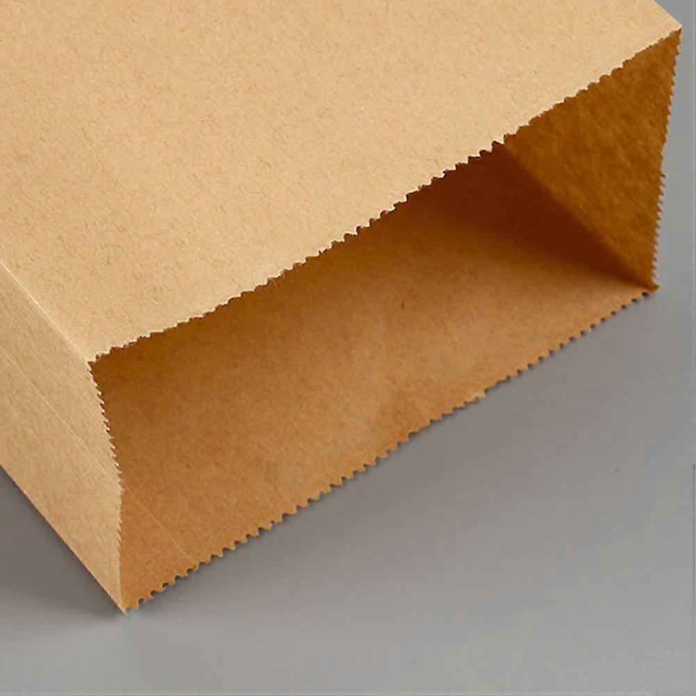 Party Treat Bags Paper for Food Holding 100Pcs Beige Kraft Paper Bags
