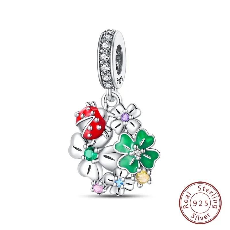 Copper Flowers Butterfly Creative Garden Mushroom Snail Charms Beads Fit Original Bracelets Diy Jewelry