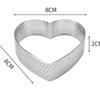 1pc Heart Porous Tart Ring DIY Perforated Cake Mousse Mold Baking Tools Fruit Pie Tartlet Doughnut Mold for Pastry Accessories