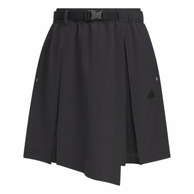Fustl Rock 6 Einfarbig Asymmetrisches Design Sportlicher Freizeitrock Damen Röcke Schwarz IY3371