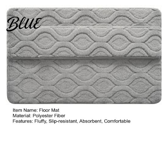 Water-repellent Floor Rug Resistant Thick Doormat Foot Mat Fluffy Absorbent Bathroom Drying Slip Bath Backing
