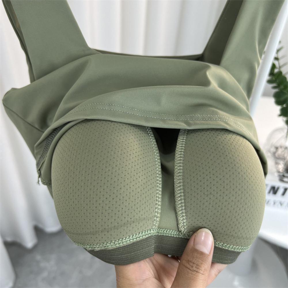 Ice Silk Wide Strap Camis Women Solid Color Square Neck Crop Tops Fashion Padded Tube Top Female Sleeveless Camisole