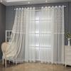 Beautiful Embroidery Sheer Curtain, Simple European-style Small Flower Embroidery White Translucent Thin Window Sheer Curtain