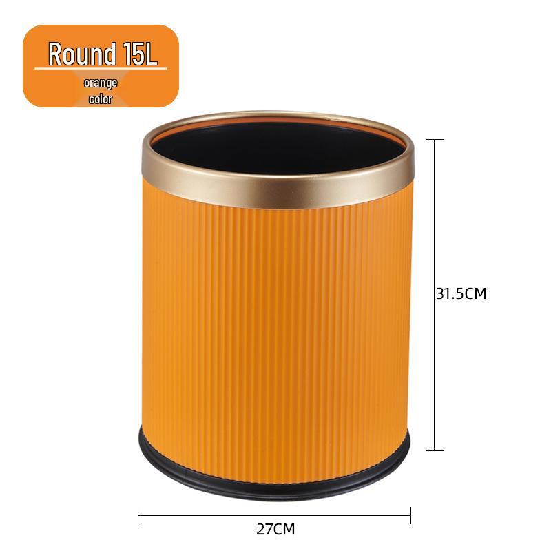 Sleek Lidless Trash Can for Living Room, Kitchen, Office, or Hotel