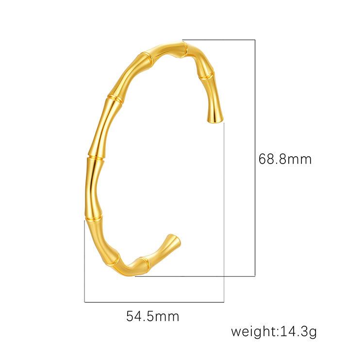 

Europe and the United States hot-selling stainless steel bracelet personalized gold-plated opening retro French elegance advanced