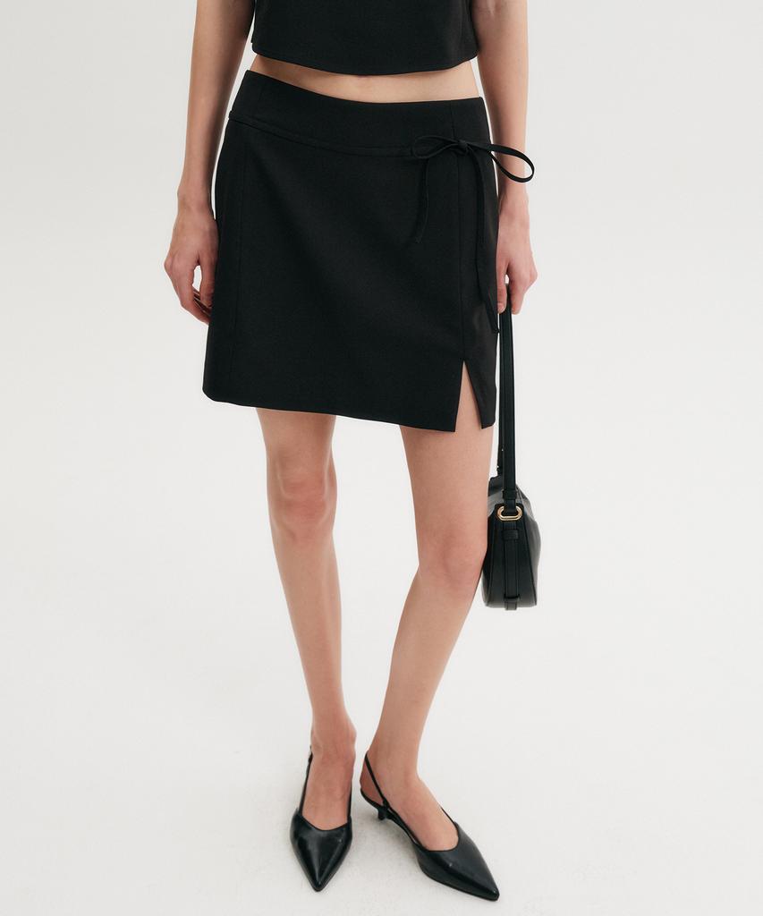 Lugkaeseuteu Senna H-Line Set Mini Skirt_Black