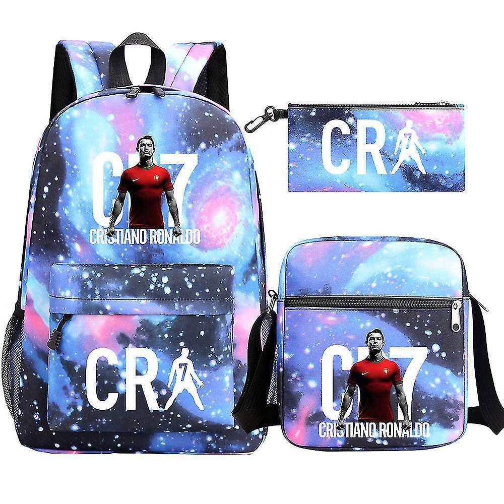 Youth Fashion Backpack Shoulder Bag Pencil Case Children'S Student School Bag 3-Piece Set