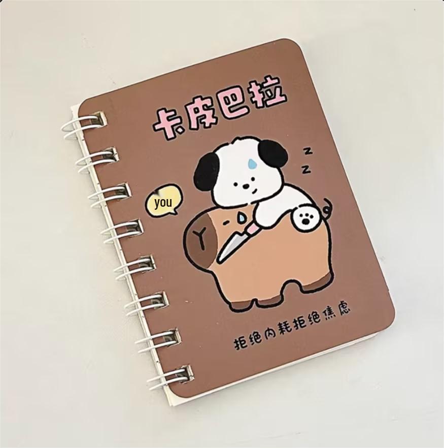 Карманный блокнот «Щенок»: Мини-планер на кольцах для девочек - Портативный блокнот для запоминания слов