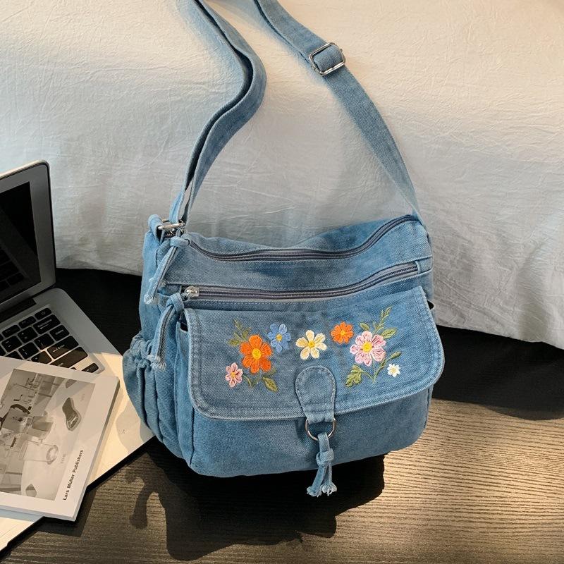 Denim Women's Backpack - Large Capacity Travel Crossbody Bag, Shoulder Bag