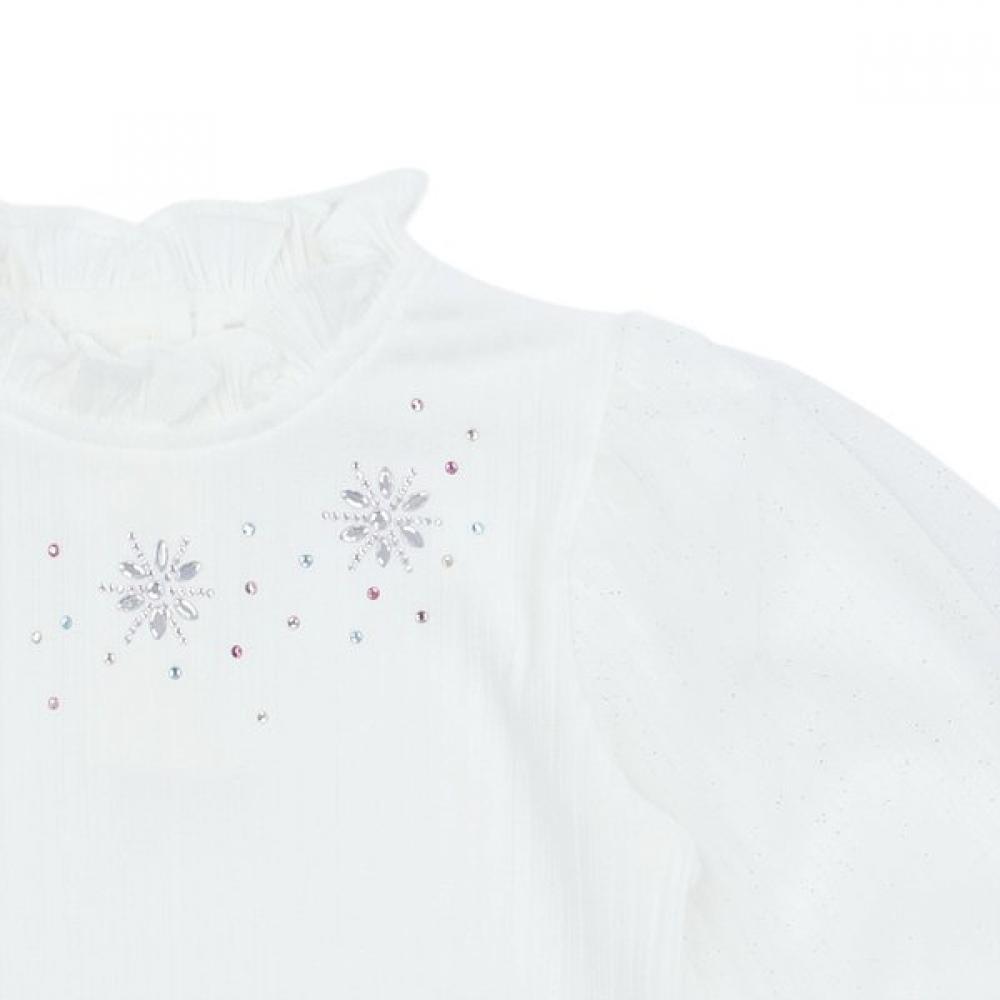 French Cat חולצה לבנה עם שרוולים קצרים Happy T-shirt q51dcT120w1