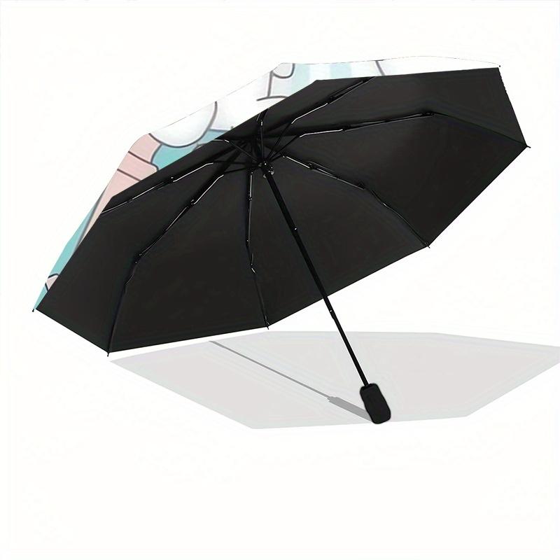 1pc Welcome to You Cinnamoroll Automatic 3-Fold Umbrella Design, Cute Cartoon Pattern, Portable Outdoor Umbrella, Perfect, Holiday Gift for fans.S097