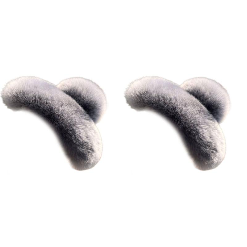 2Pcs Large Size Faux Furs Hair Clip For Long Hair Strong Hold Korean Style Fashion Accessory Multiple Colors Available