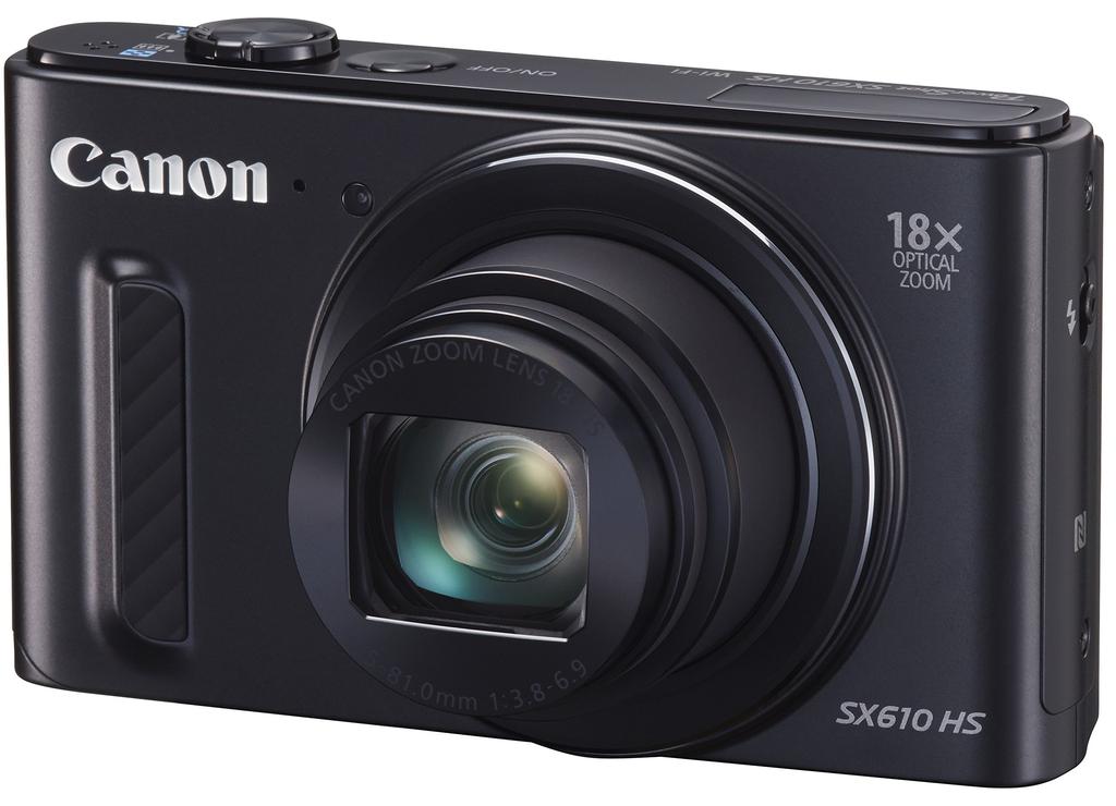 Canon PowerShot SX610 HS Digital 18x Optical Camera, Black, Zoom, PSSX610HS(BK)