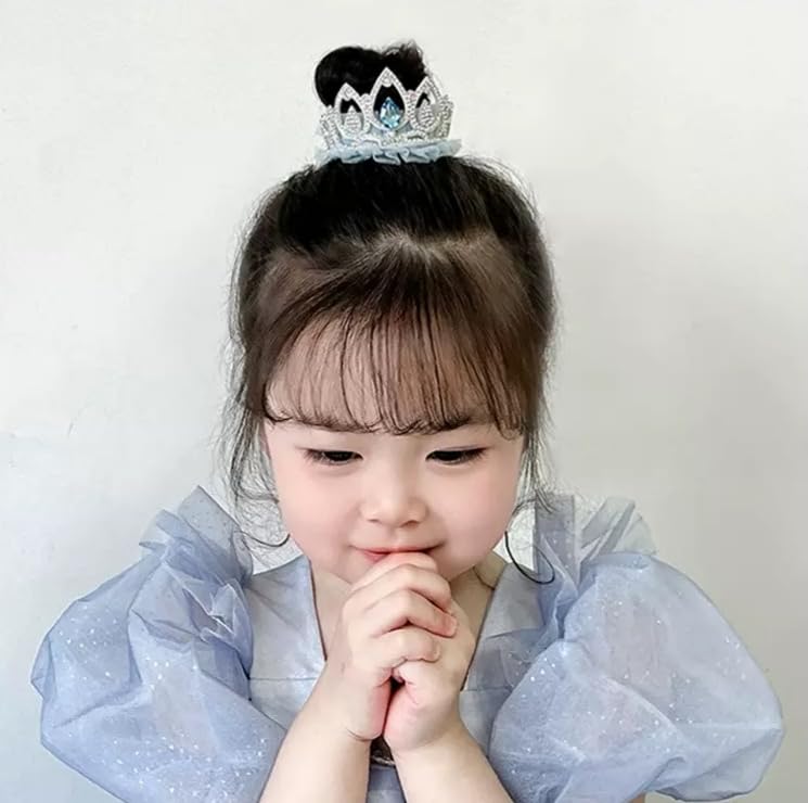 [YNOBUN] Mädchen Eiskrone Ball Haarreif, Prinzessinnen Haaraccessoire, Sanfter Haarclip - H