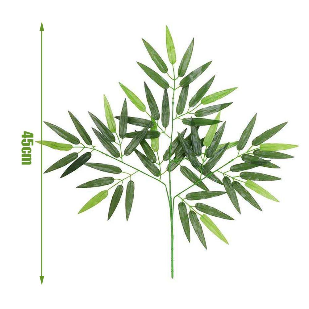 Simulated Leaves, Bamboo Leaves, Hanging On The Wall, Green Wall Flowers And Indoor Artificial U8U6