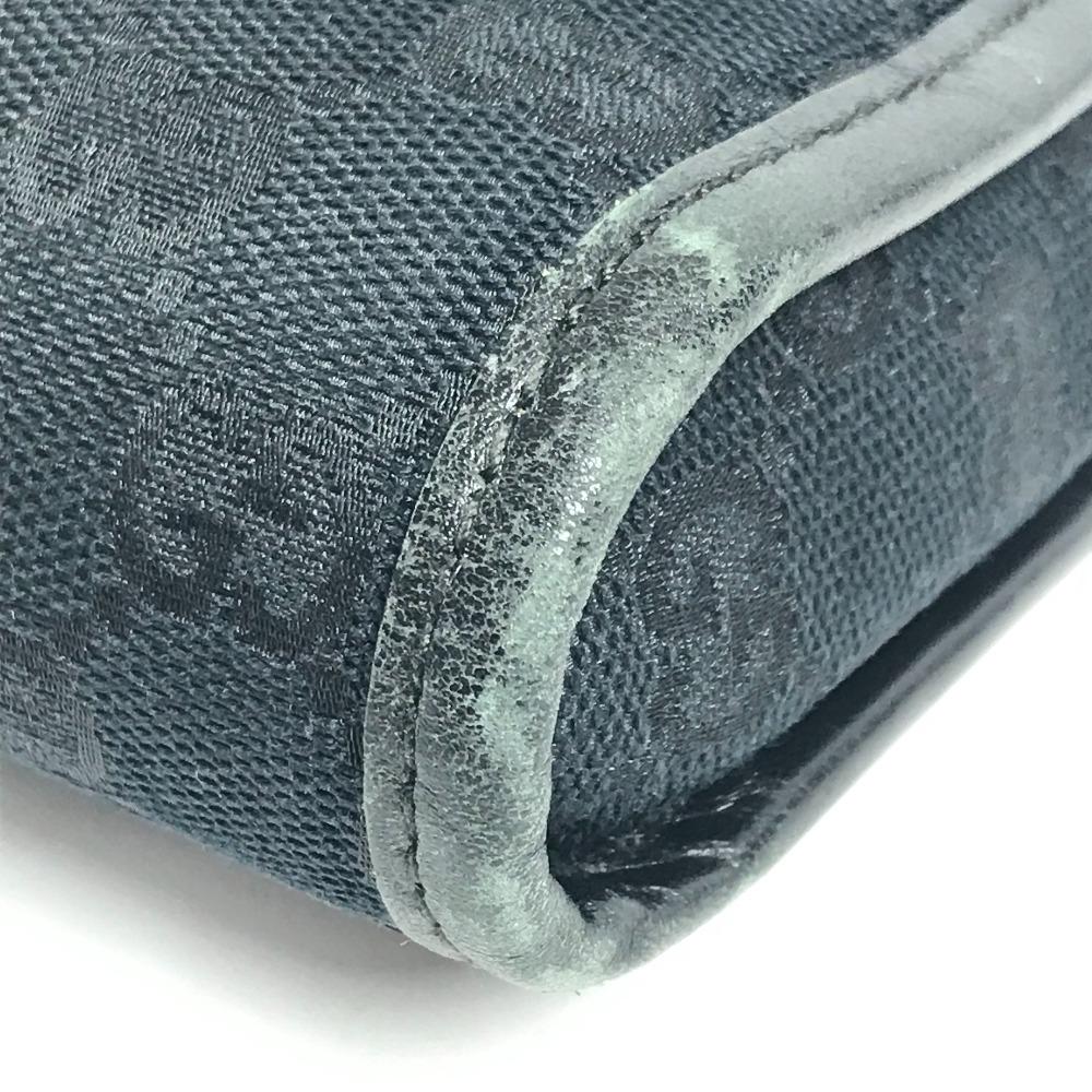 GUCCI 145852  Logo GG Bag Pouch Flap Cluch Bag Clutch bag GGCanvas/Leather Black