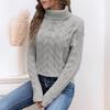 European & American Fashion Women's Cable Knit High Neck Sweater - Autumn/Winter Collection