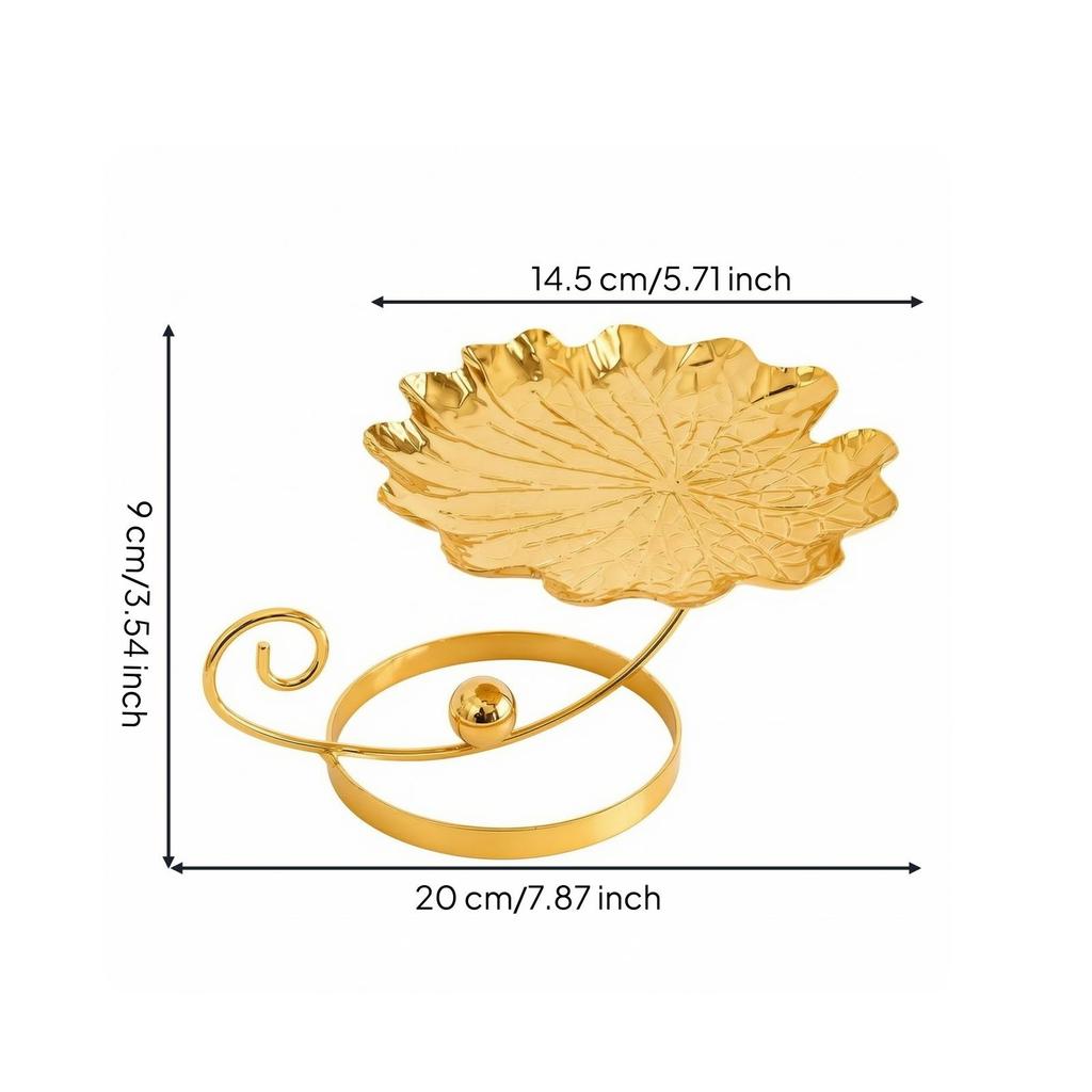 Leaf Tray with Stand Stylish Leaf-Shaped Versatile for Entry Table