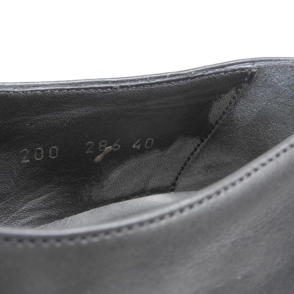 Giorgio Armani Men's Leather Double Monk Strap Shoes, Black, Size 40, XGU200 Shoes 40 blackUsed